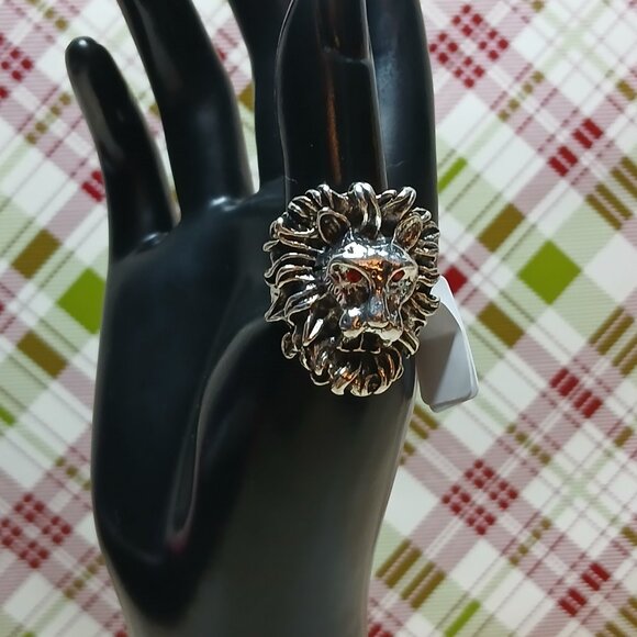 NWOT Fashion Jewelry Silver Tone Lion Head Men's Ring Size 10 #11 - Picture 6 of 14
